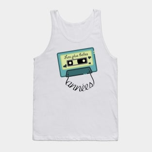 Retro cassette tape - The best years - Les plus belles années - blue Tank Top